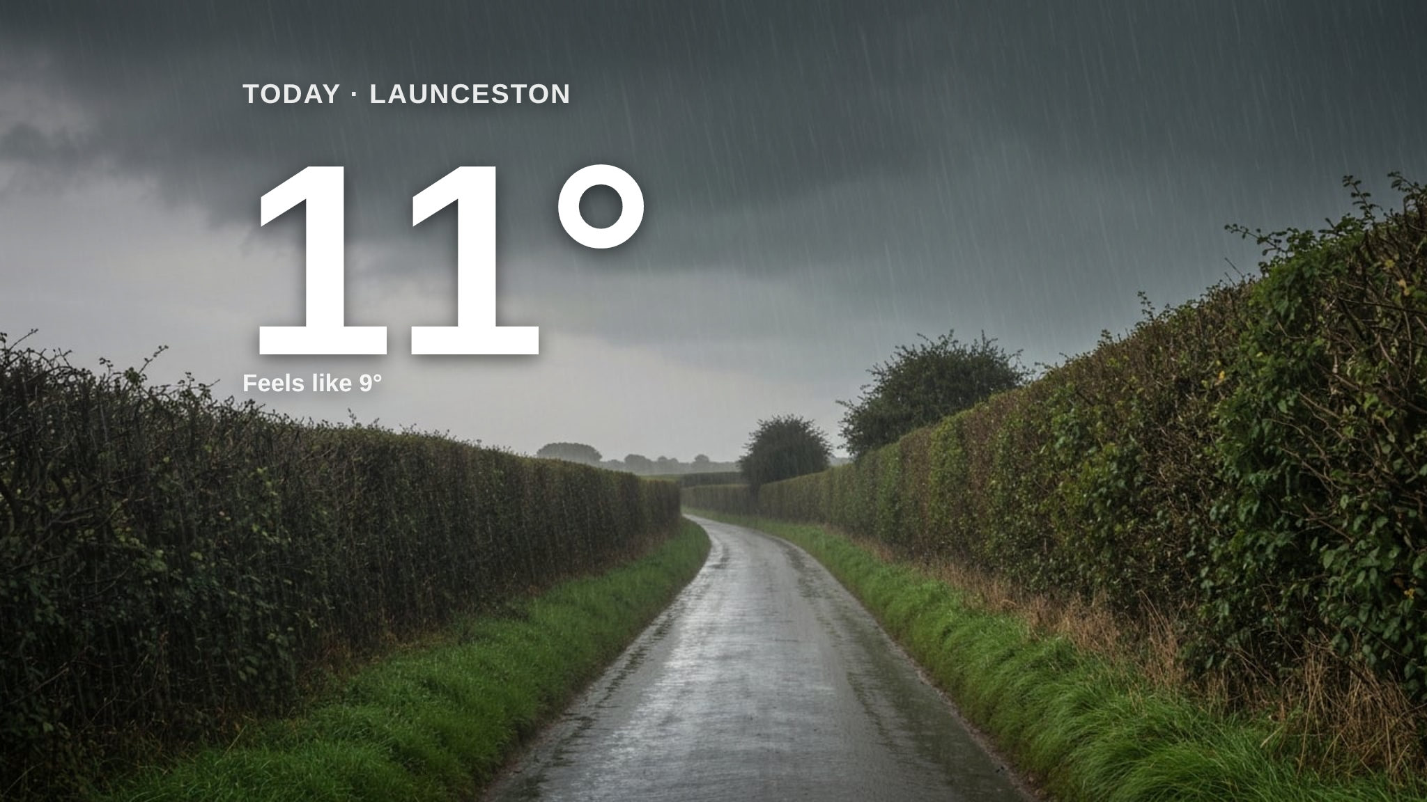 Heavy rain for Launceston today - here's your Friday forecast