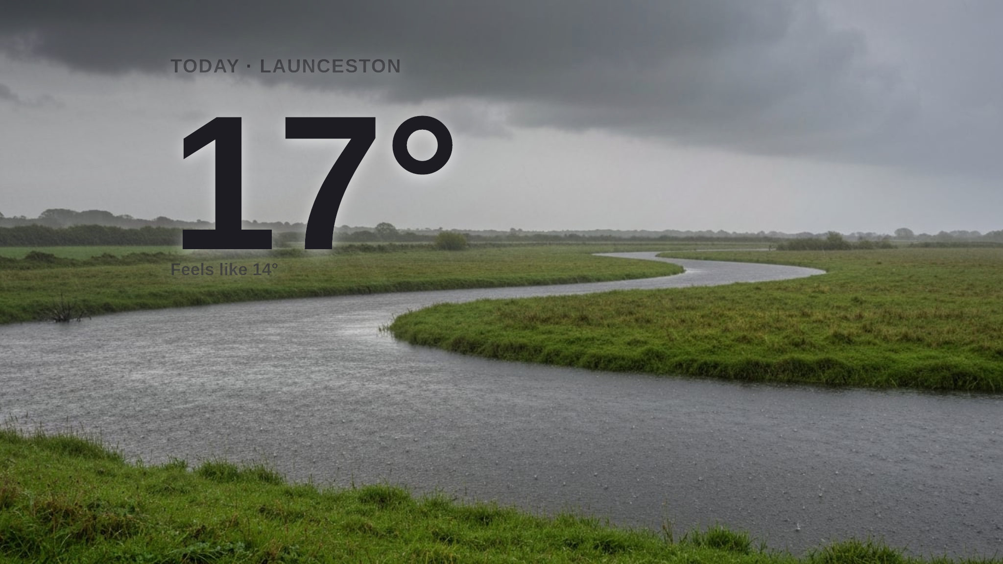 Heavy rain on the way for Launceston - here's your Monday forecast