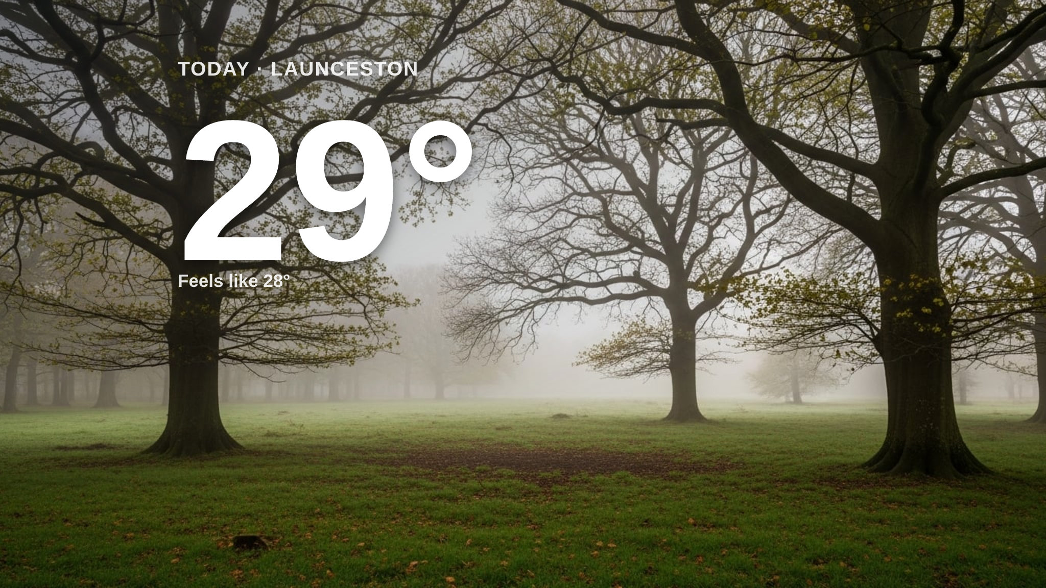 Fog rolls in for Launceston today - here's what to expect