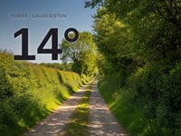 Launceston: sunny day, high of 14°C