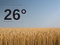 Launceston: sunny day, high of 26°C